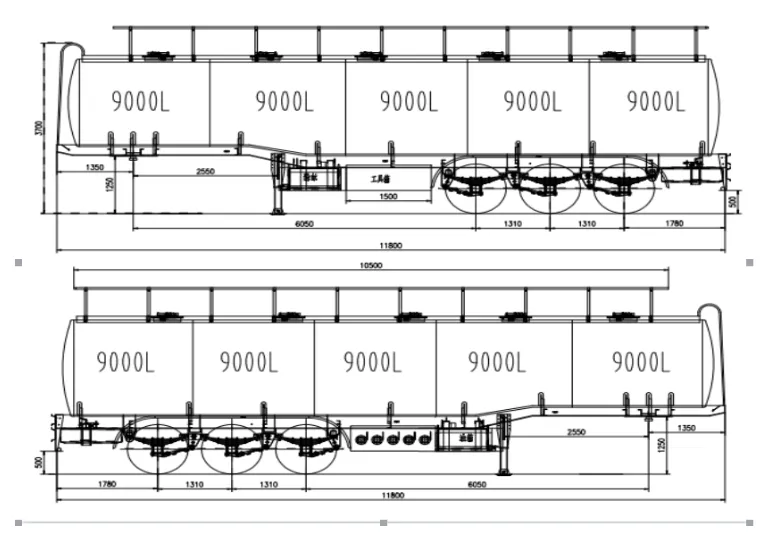Hot Sale 3/4/5 Compartments 42000L Aluminum Oil Fuel Petrol Tank Semi Trailer