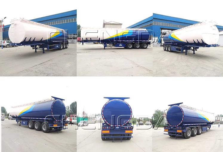 Hot Sale 3/4/5 Compartments 42000L Aluminum Oil Fuel Petrol Tank Semi Trailer
