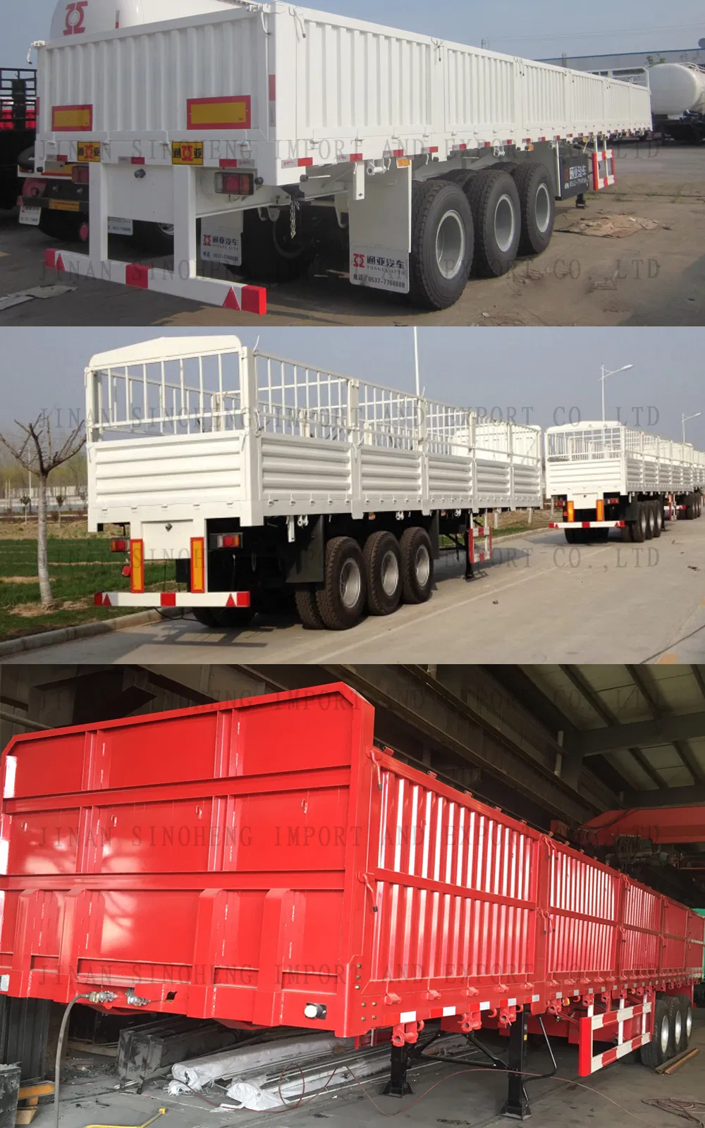 Hot Sale 3 Axles Truck Trailer Rear Dump Semi Trailer