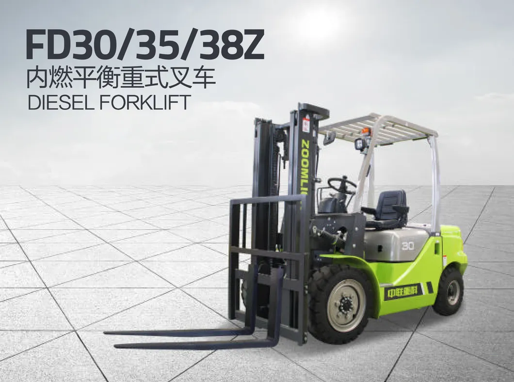 Hot Sale Zoomlion Diesel Forklift Fd30z 3ton Construction Machinery