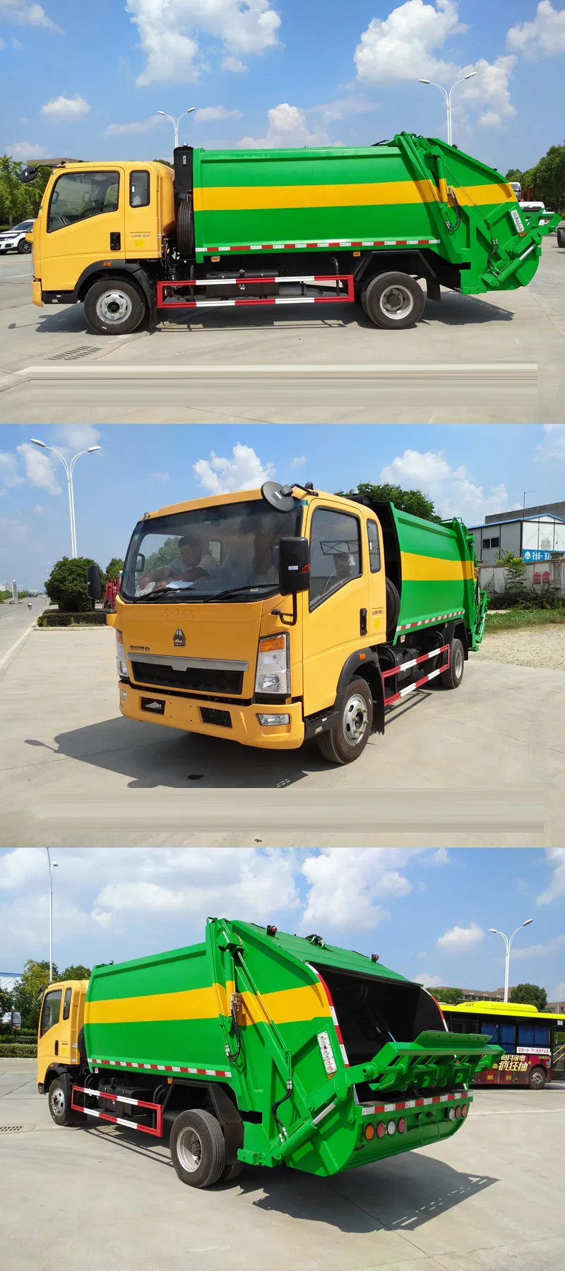 HOWO 4X2 8cbm Garbage Refuse Compactor Truck 8ton Waste Compactor Truck