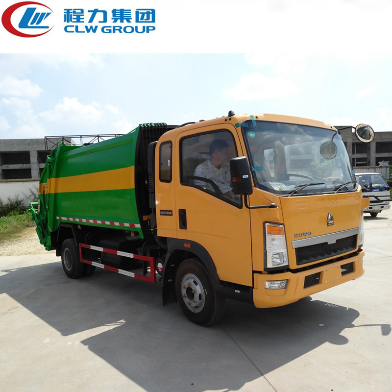 HOWO 4X2 8cbm Garbage Refuse Compactor Truck 8ton Waste Compactor Truck