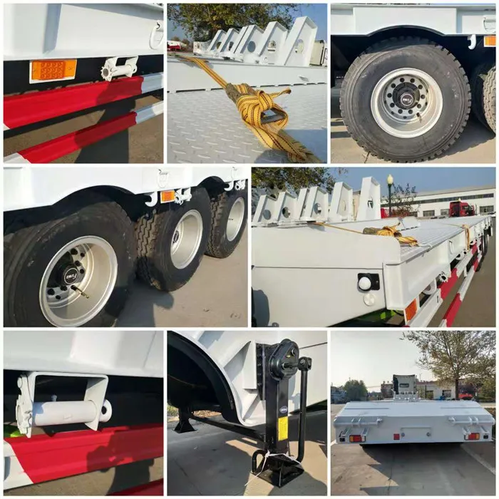 Hydraulic Extendable 3 Axle 60ton Gooseneck Low Boy Low Bed Trailer
