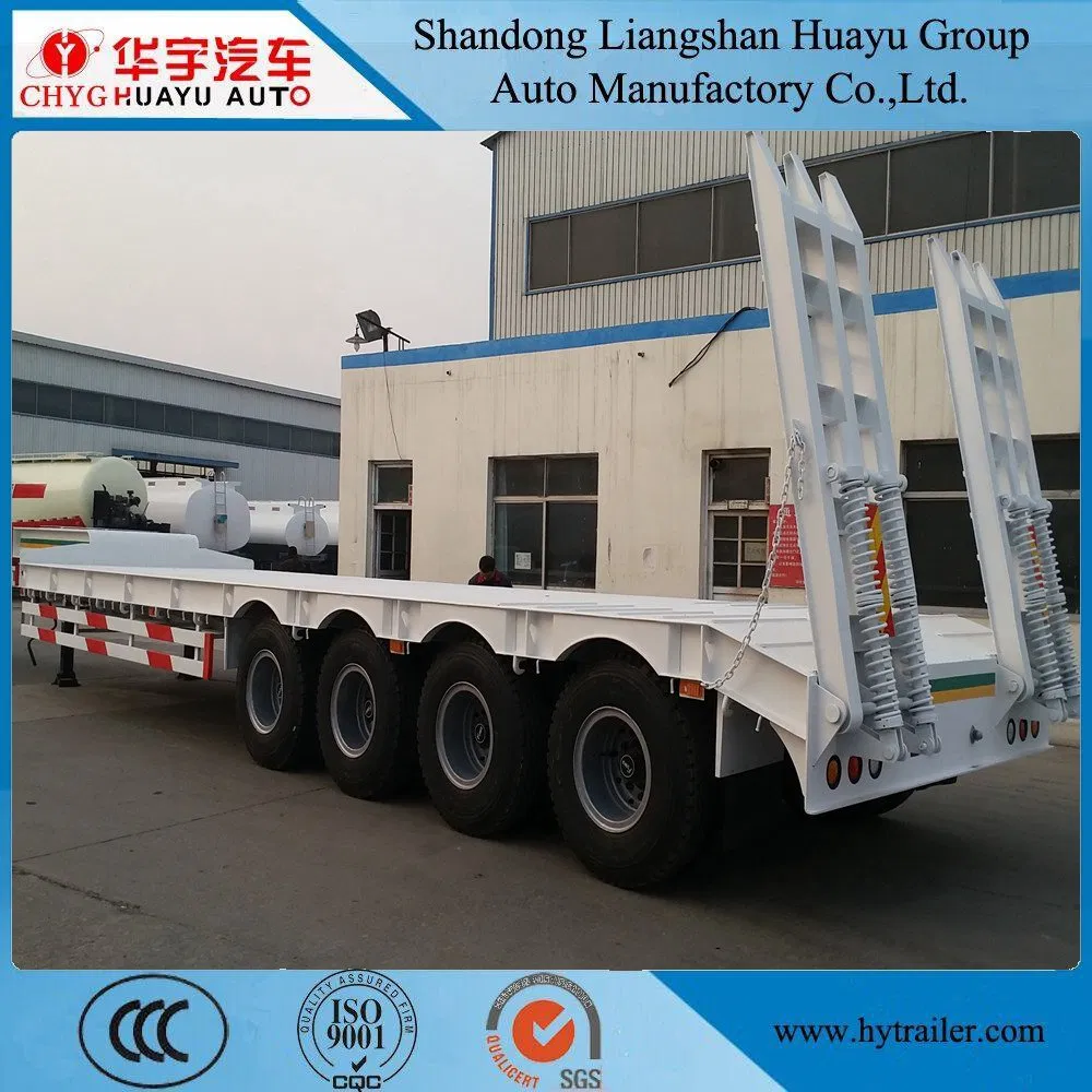 Hydraulic Extendable 3 Axle 60ton Gooseneck Low Boy Low Bed Trailer