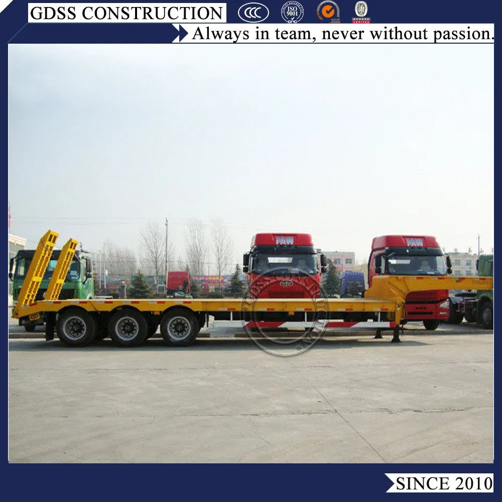 Hydraulic Tripple Axles Gooseneck Lowbed Truck