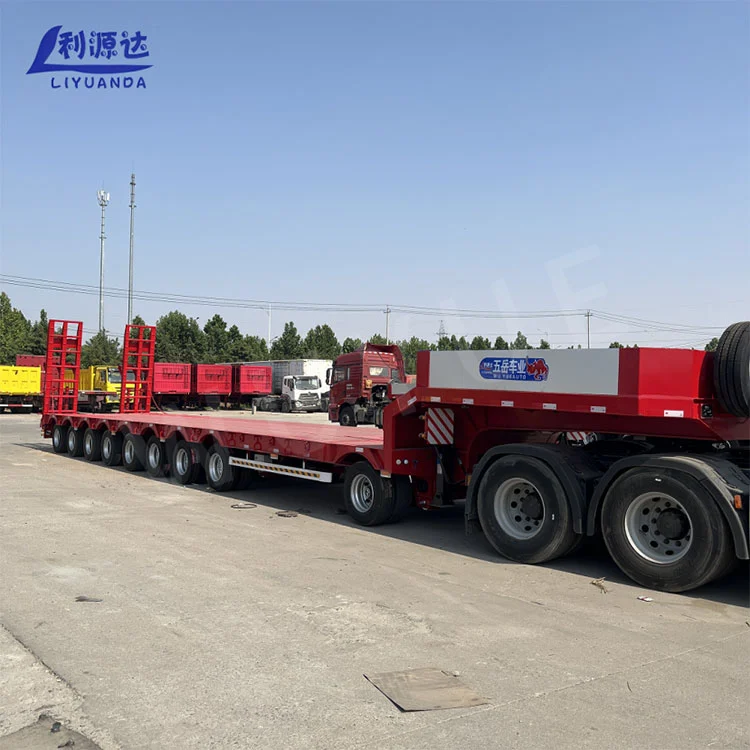 Nine Axles Low Flatbed Trailer