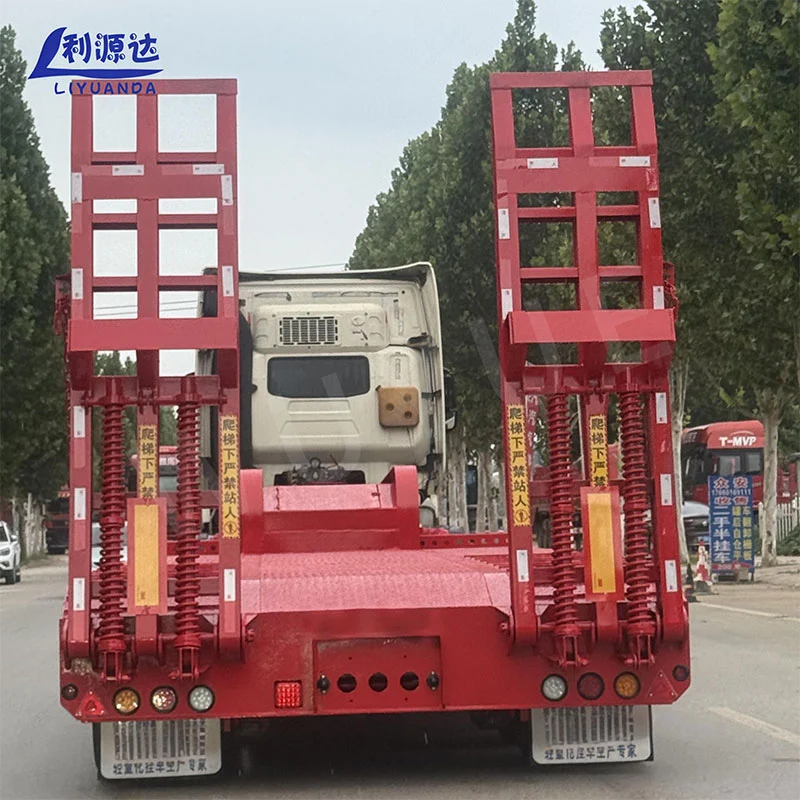 Two-axle Platform Flat Low-bed Trailer