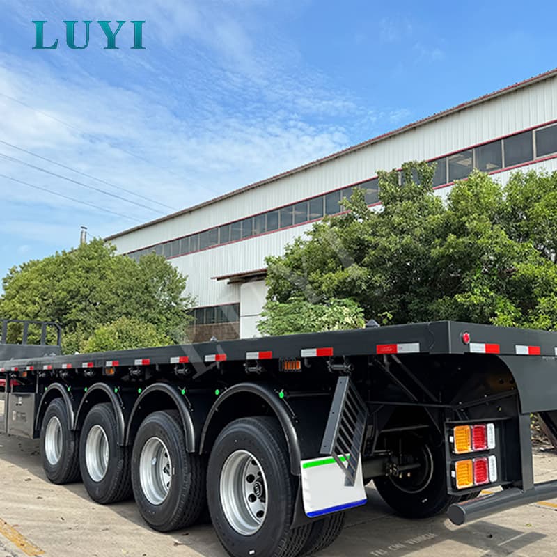 Heavy Duty 4 Axle 80T Flatbed Semi Trailer