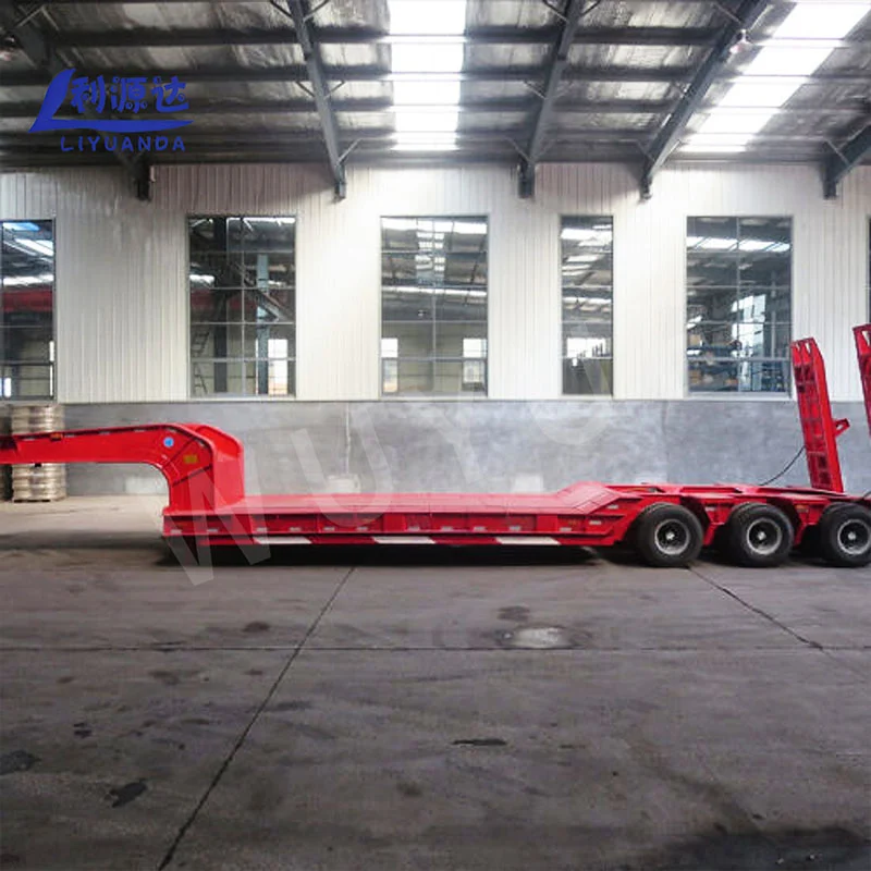 Three-line Six-axle Platform Flat Low-bed Trailer