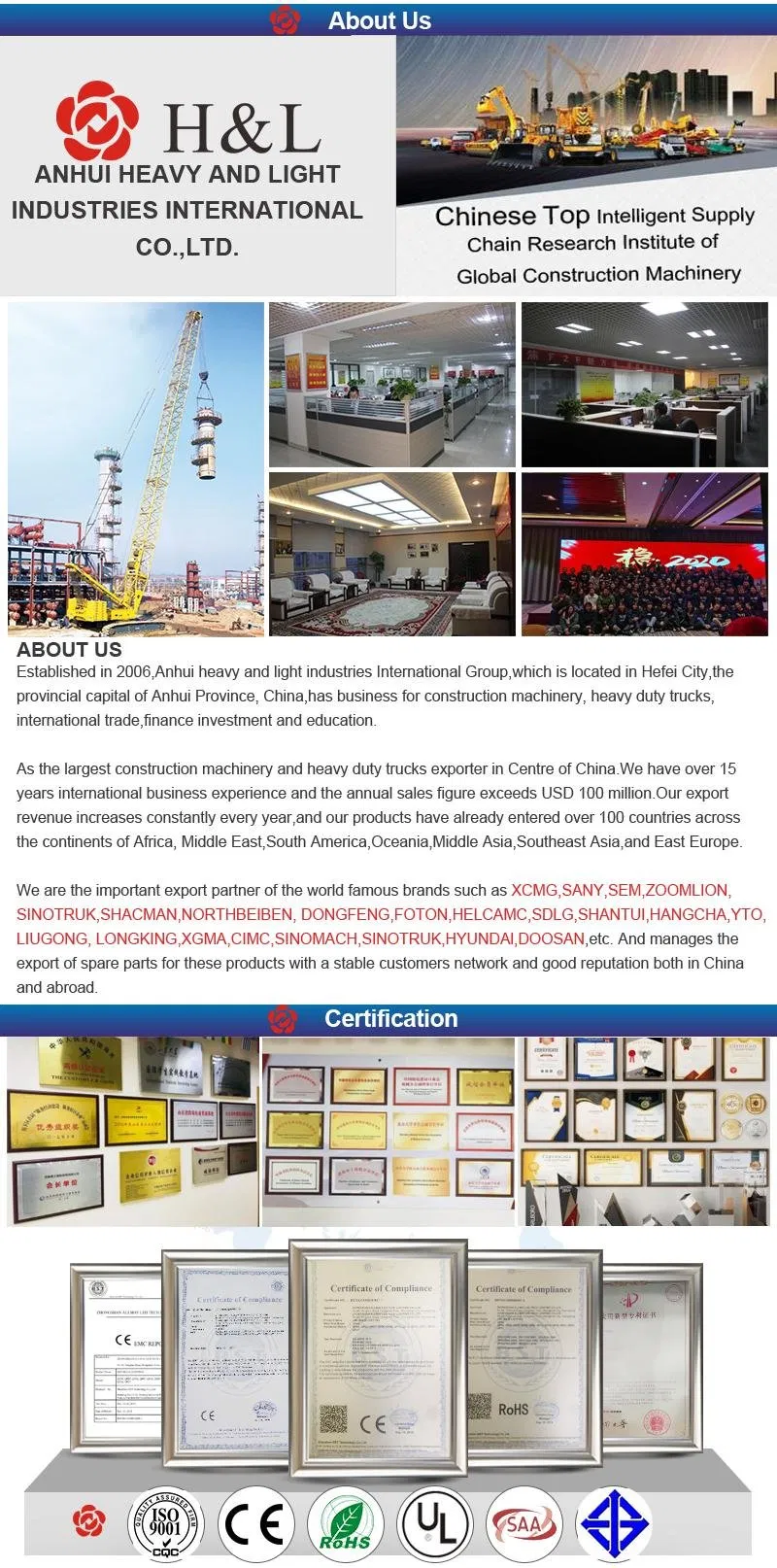 Internal-Combustion Tow Tractor Heli Brand for Sale Qyd20s