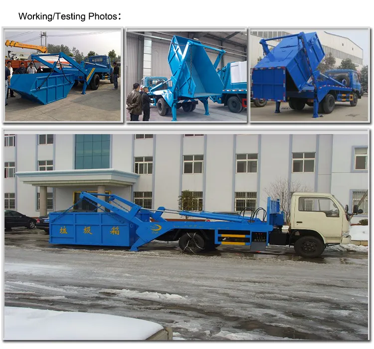 Japan Brand 4tons Swing Arm Garbage Truck Skip Loader Garbage Collection Truck