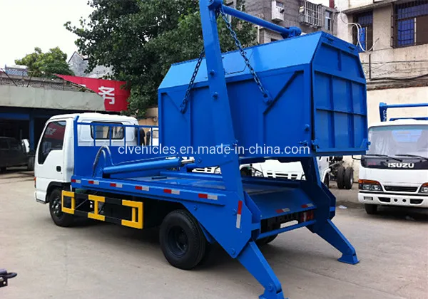Japan Brand 4tons Swing Arm Garbage Truck Skip Loader Garbage Collection Truck