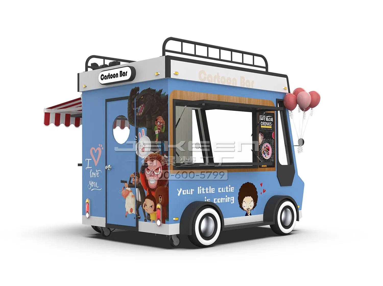 Jekeen Brand New Food Trucks/Electric Food Truck with Equipment for Sale