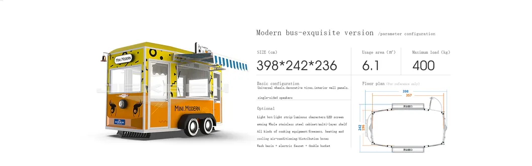 Jekeen China Weifang Factory Price Electric Mobile Food Bus Modern