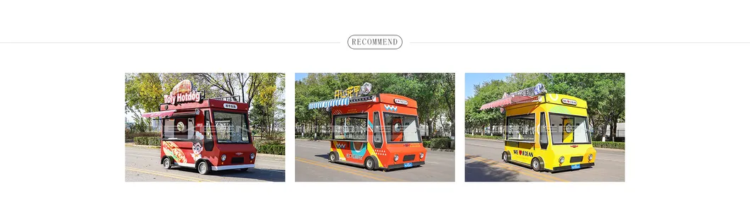 Jekeen Fast Food Truck Mobile Food Cart Trailer Hot Dog Vending Cart Ice Cream Cart for Sale