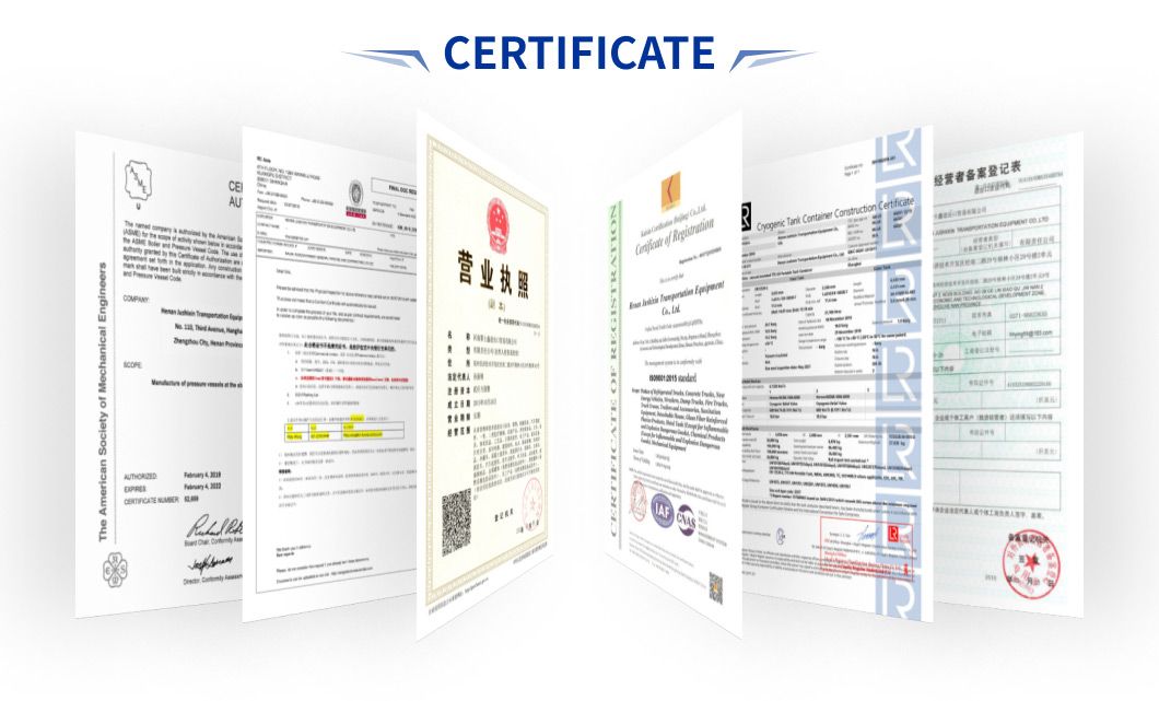 Jushixin Super Quality 42m3/42cbm/42000L Fuel Oil Diesel Gasoline Storage Tank