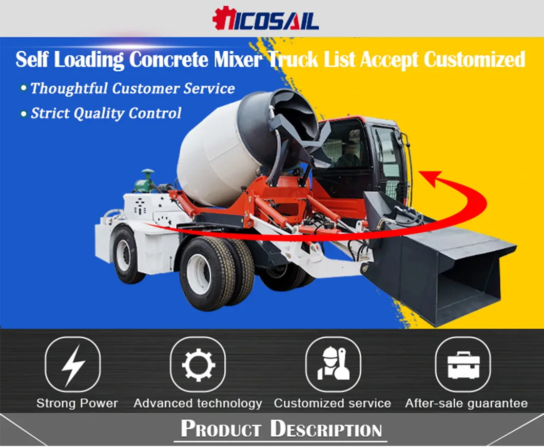 Latest Type Jzm350 Concrete Mixer with Self Loading Concrete Mixer Fiori Price