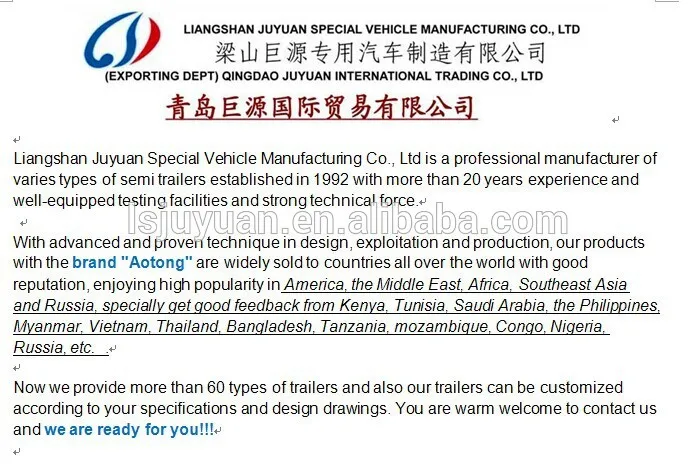 Livestock/Animal/Cattle/Horse/Stake/Fence Transport Transproattion Semi Trailer Manufacturer