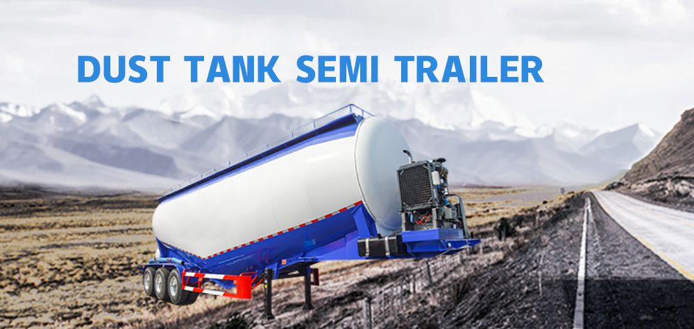 Luen 3 Axles 4 Alxes 45 Cbm Dust Tank Semi Trailer for Powder Cement Truck