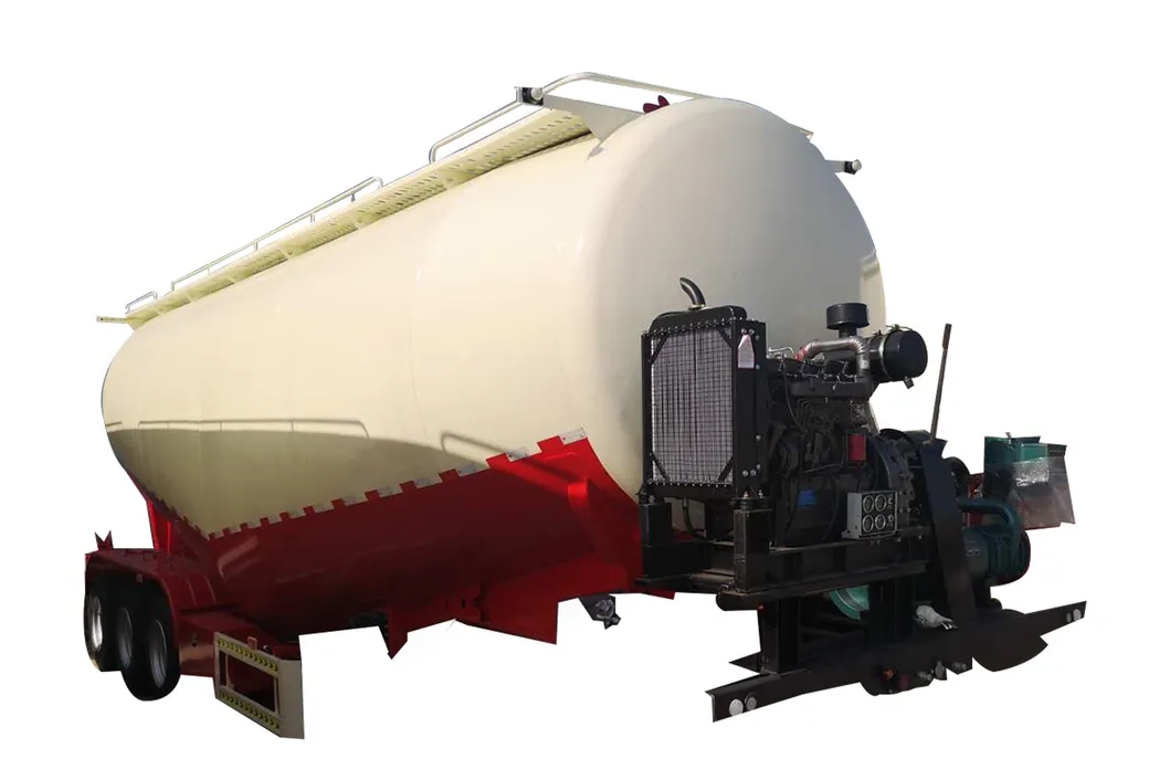 Luen 3 Axles 4 Alxes 45 Cbm Dust Tank Semi Trailer for Powder Dust Flour Cement Truck