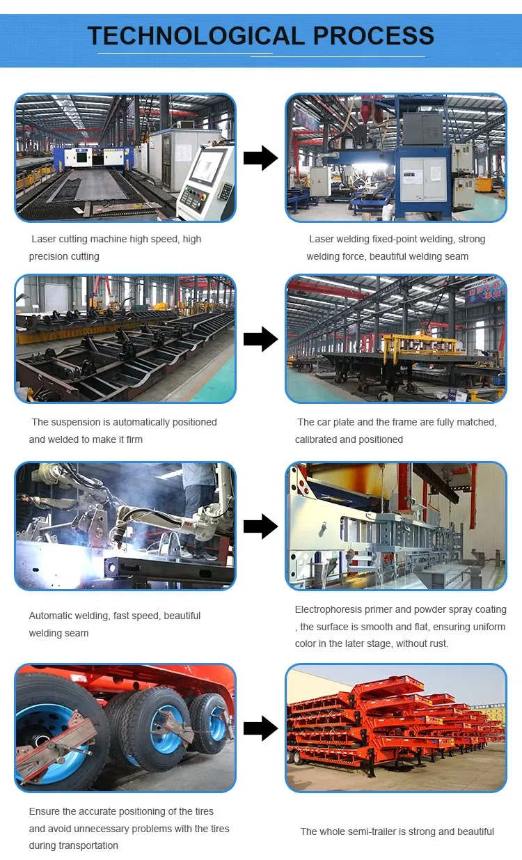 Luen 3 Axles 4 Alxes 45 Cbm Dust Tank Semi Trailer for Powder Dust Flour Cement Truck