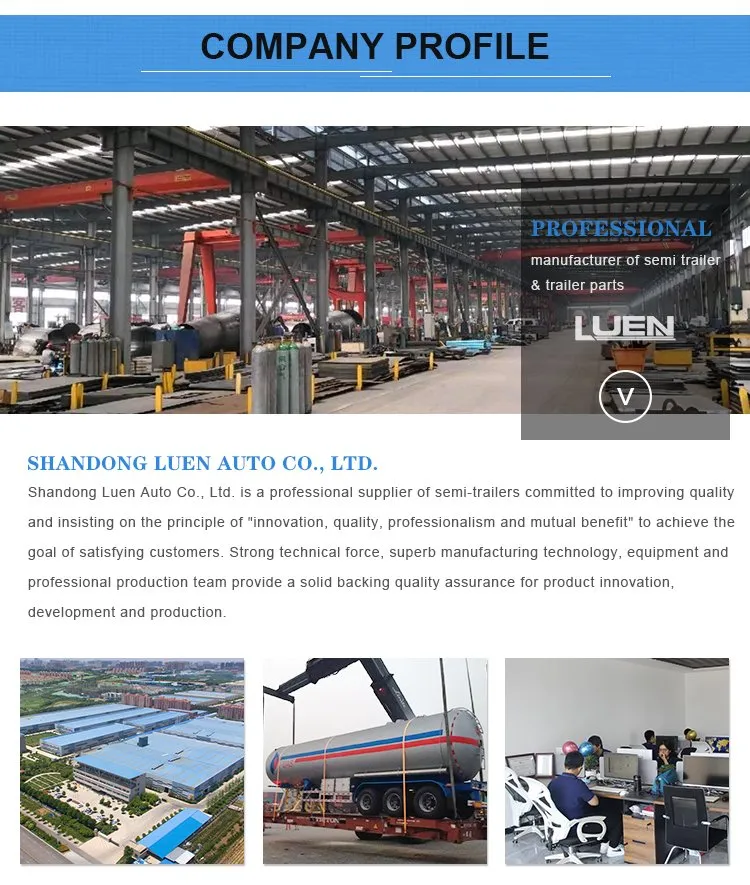 Luen 3 Axles 4 Alxes 45 Cbm Dust Tank Semi Trailer for Powder Dust Flour Cement Truck