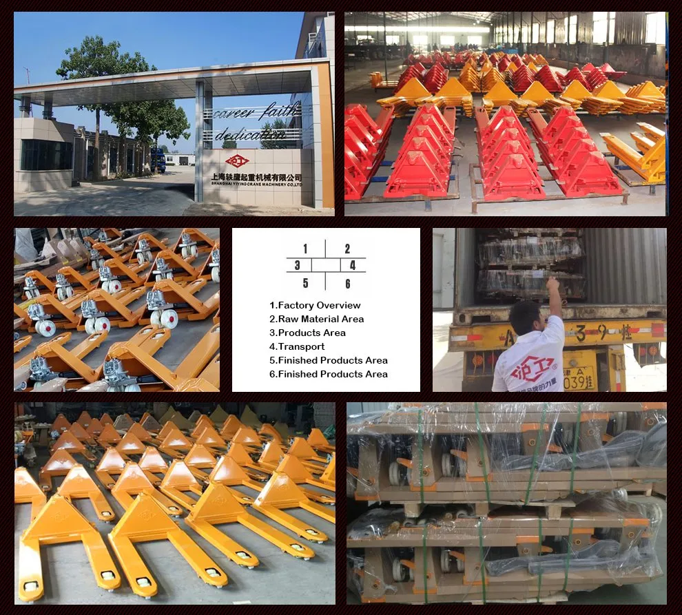 Manual Foklift Hand Pallet Truck with Hydraulic Pump