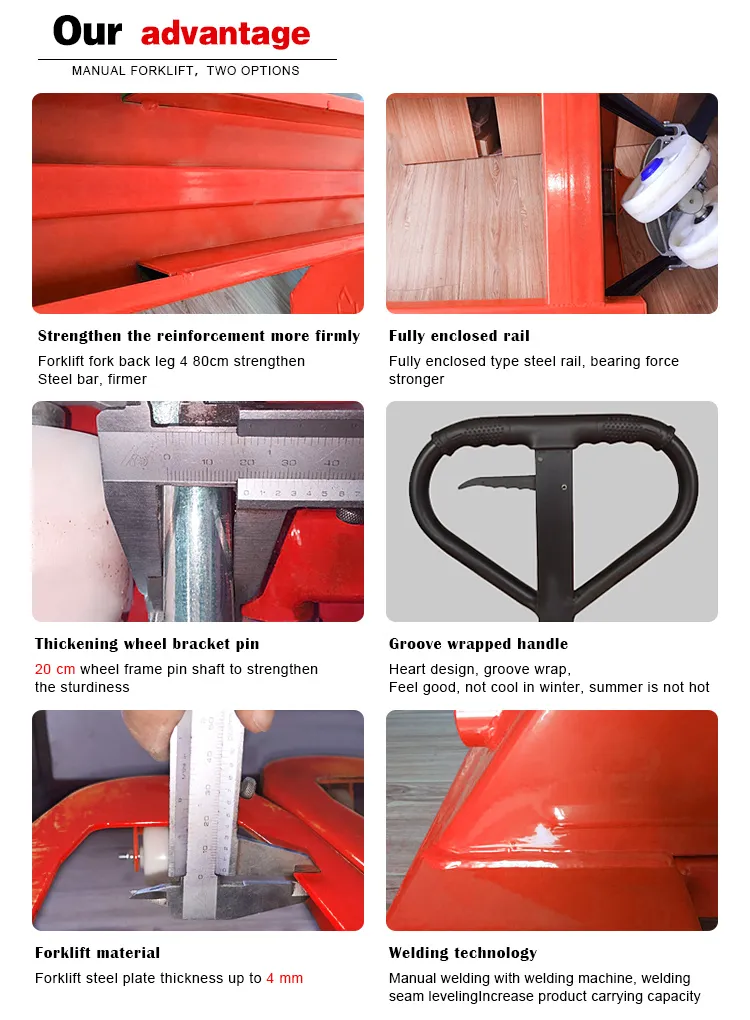 Manual Foklift Hand Pallet Truck with Hydraulic Pump