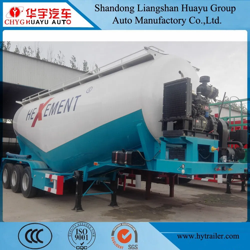 Manufacture 40cbm Bulk Cement Transport Powder Material Tanker Truck Semi Trailer
