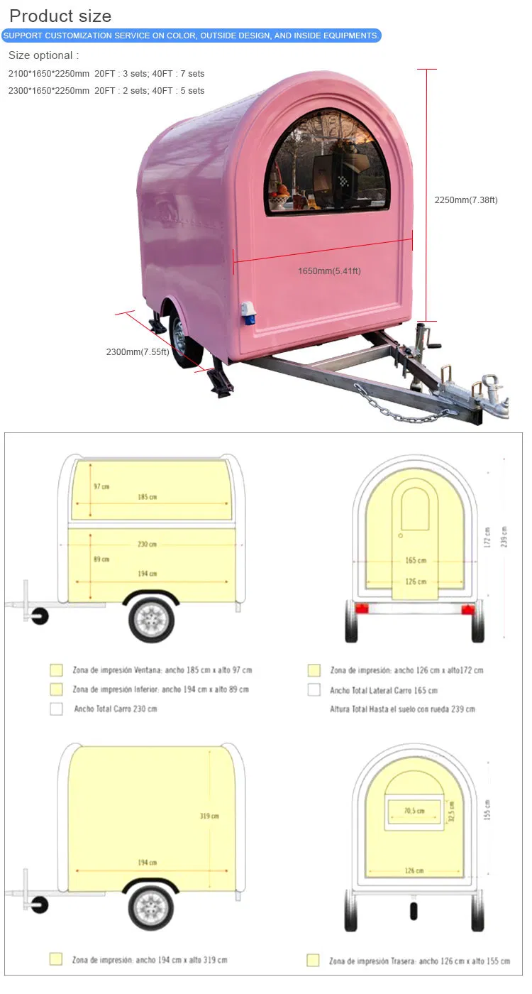 Mini Food Camping Trailer with Kitchen Camper Trailer