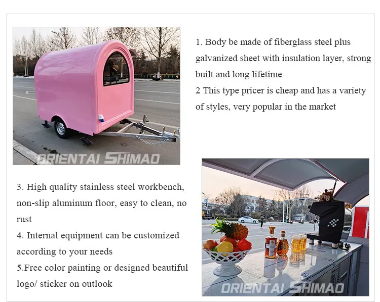 Mini Food Camping Trailer with Kitchen Camper Trailer