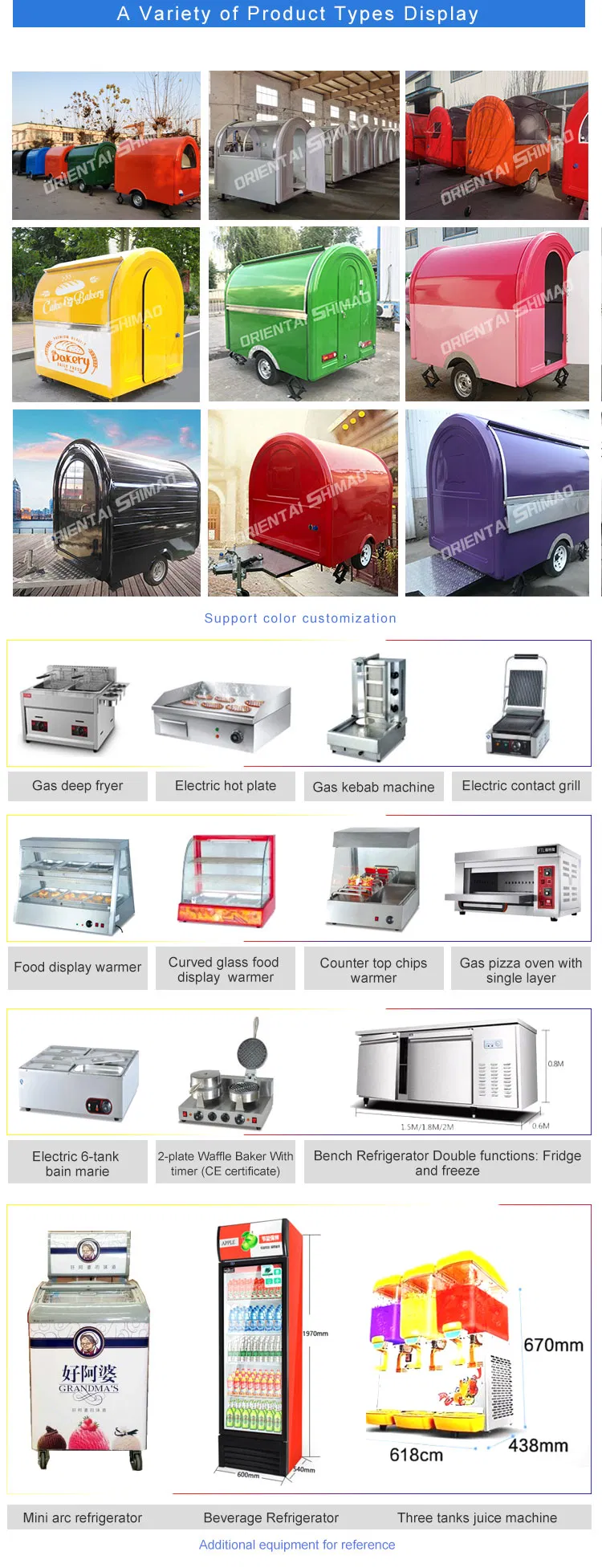 Mini Food Camping Trailer with Kitchen Camper Trailer