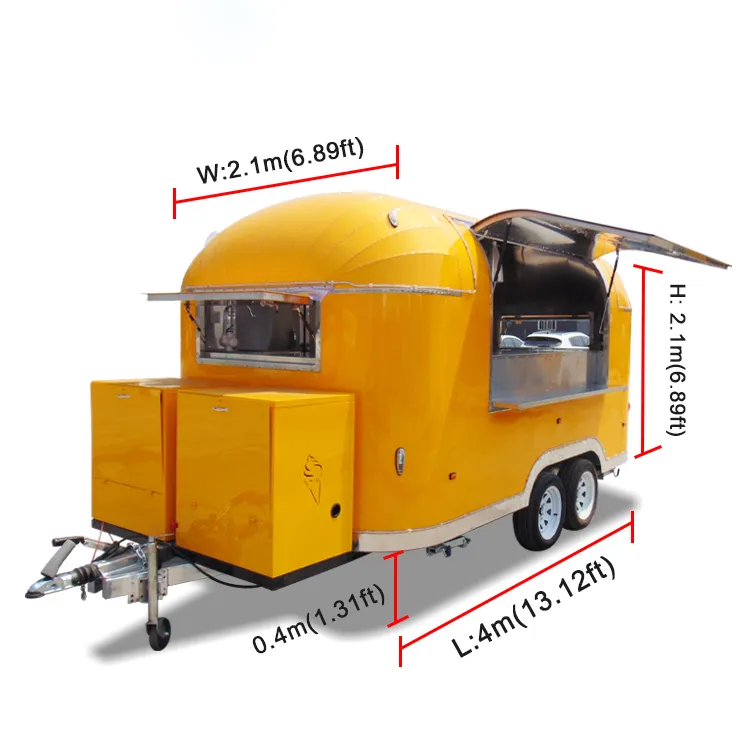 Mobile Dining Car Business / Donuts Food Cart Trailer