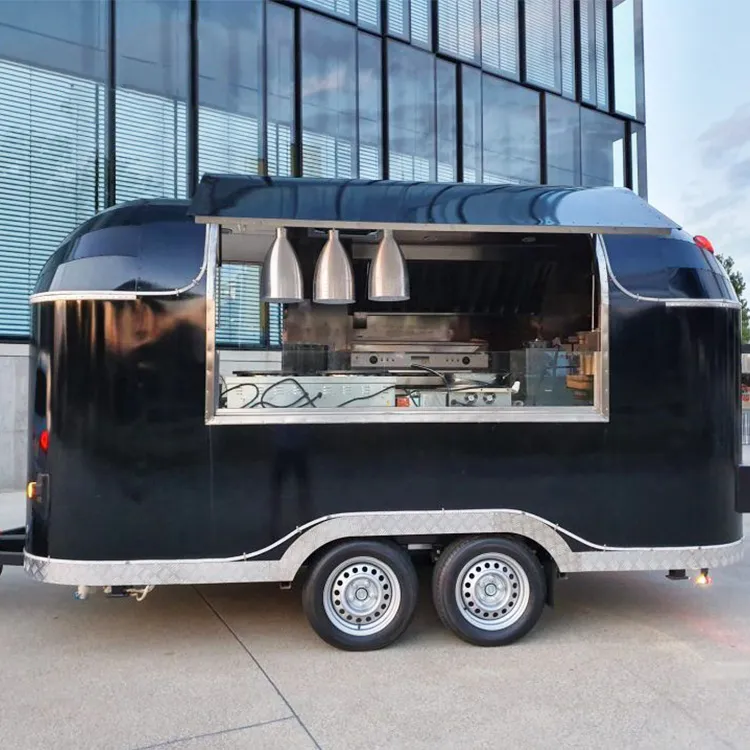 Mobile Fast Food Hamburger BBQ Pizza Donut Food Truck Burger Van Street Food Trucks Outdoor Outdoor Mobile Food Truck with Kitchen Equipment
