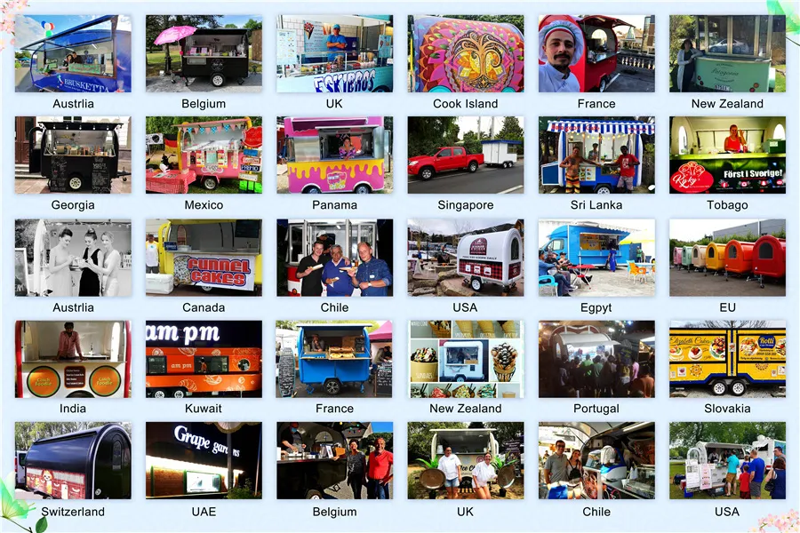 Mobile Food Trailer Food Truck Trailer Hot Dog Cart