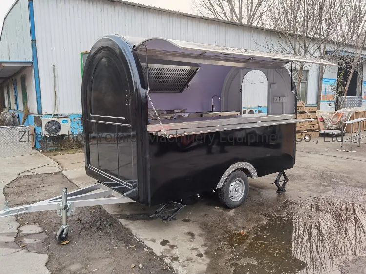 Mobile Gas Griddle Ice Cream Food Cart