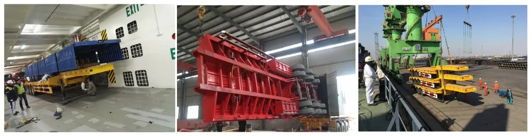 Multi Axle Hydraulic Excavator Low Bed Trailer Semi Changeable Gooseneck Semi Trailer