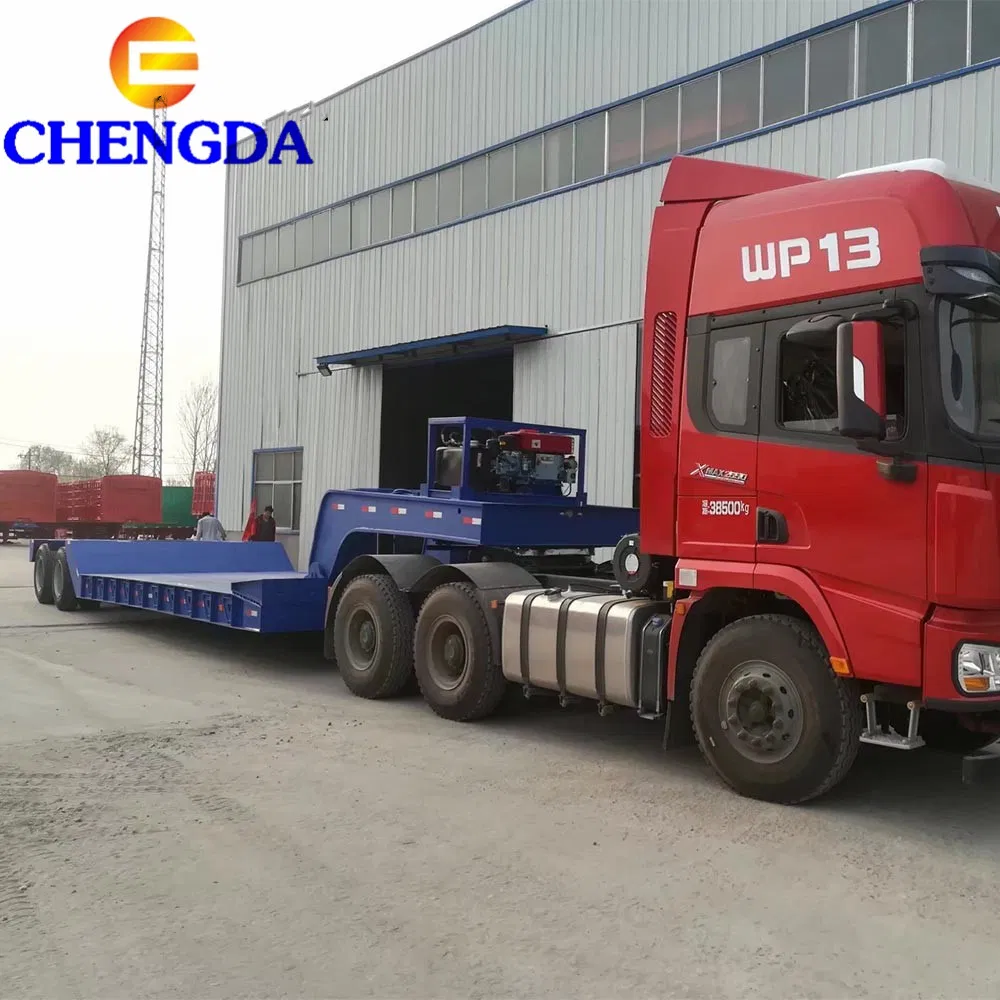 Multi Axle Hydraulic Excavator Low Bed Trailer Semi Changeable Gooseneck Semi Trailer