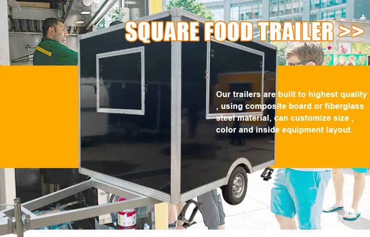 New Square Mobile off Road Camper Trailer with Tow Bar Color Sticker