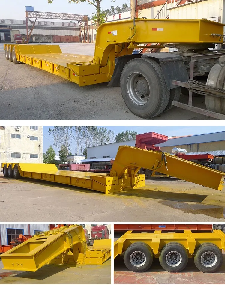 New Tri-Axle 60 Ton Hydraulic Collapsible Gooseneck Trailer