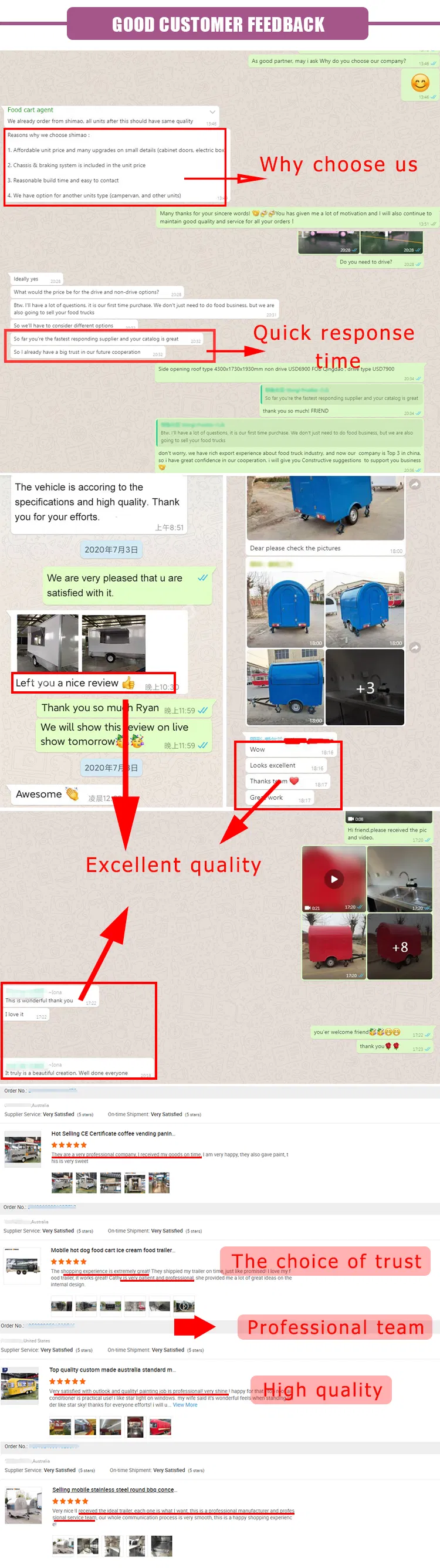 Oriental Shimao Donuts Hand Push Food Cart Mobile Fast Food Van