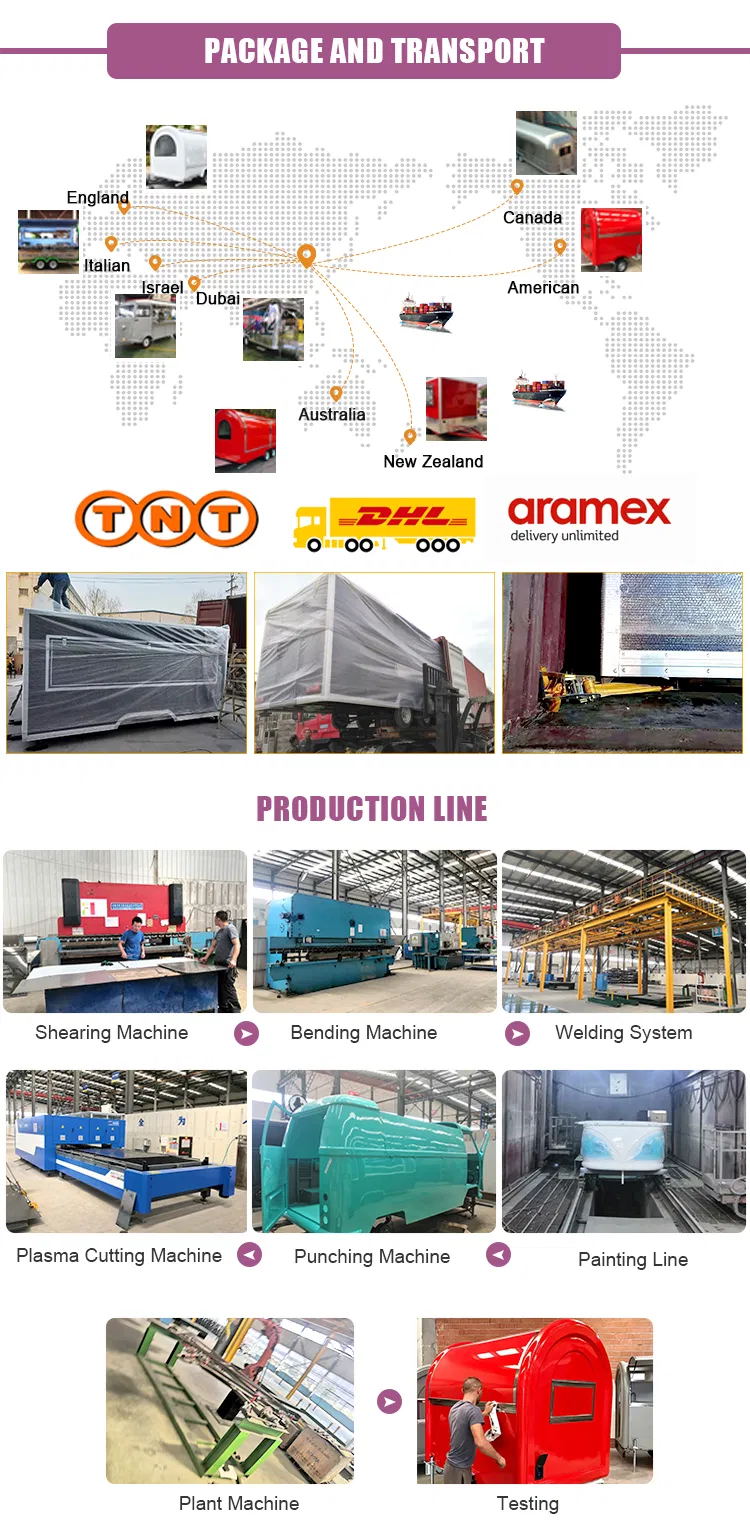 Oriental Shimao Donuts Hand Push Food Cart Mobile Fast Food Van