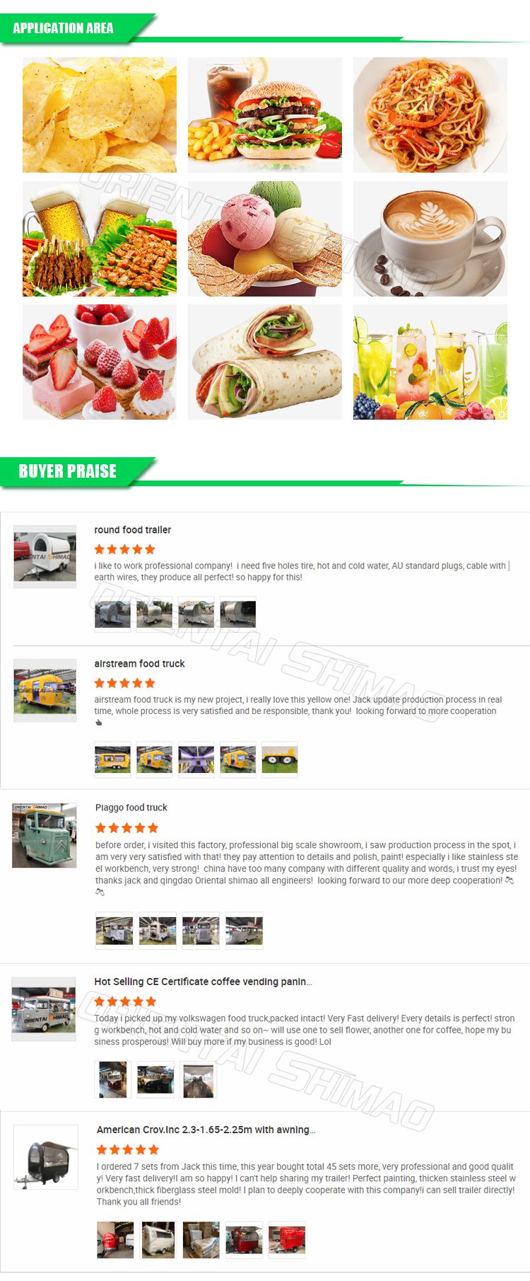 Oriental Shimao Popular Camper Trailer Tent Events Truck Food Trailer
