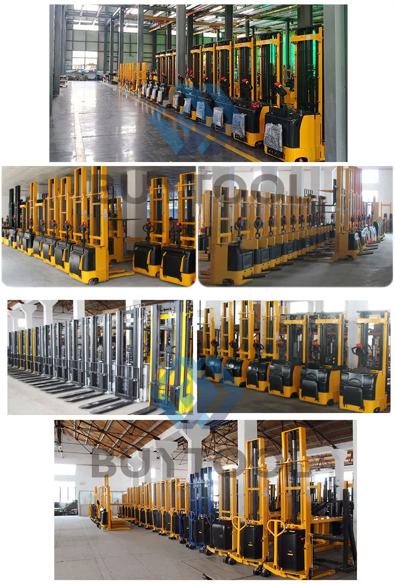 Powered Cddat15 Full Electric Stacker Forklift Pallet Stacker with 5000mm Height