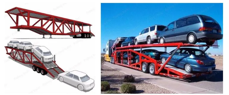 Professional Production Semi-Trailer 2 or 3-Axle Vehicle Transport Semi-Trailer