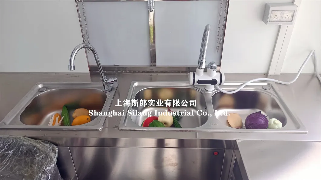 Red Customized Ice Cream Food Trailer in Europe 230*200*230cm