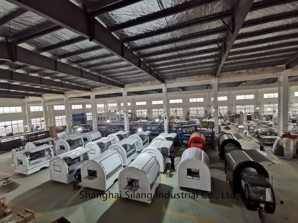 Red Customized Ice Cream Food Trailer in Europe 230*200*230cm