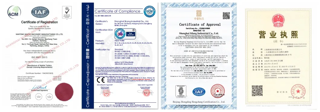 Red Customized Ice Cream Food Trailer in Europe 230*200*230cm