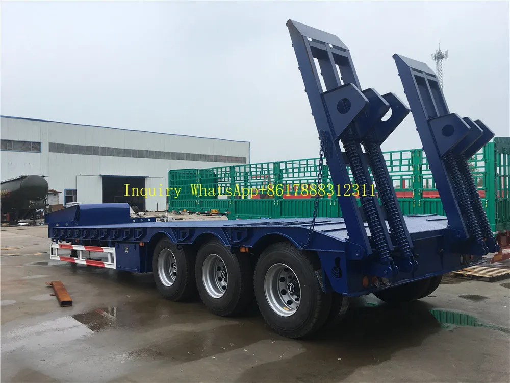 Semi Low Deck Gooseneck Trailer 2 3 4 Axles Lowbed Low Loader Trailers