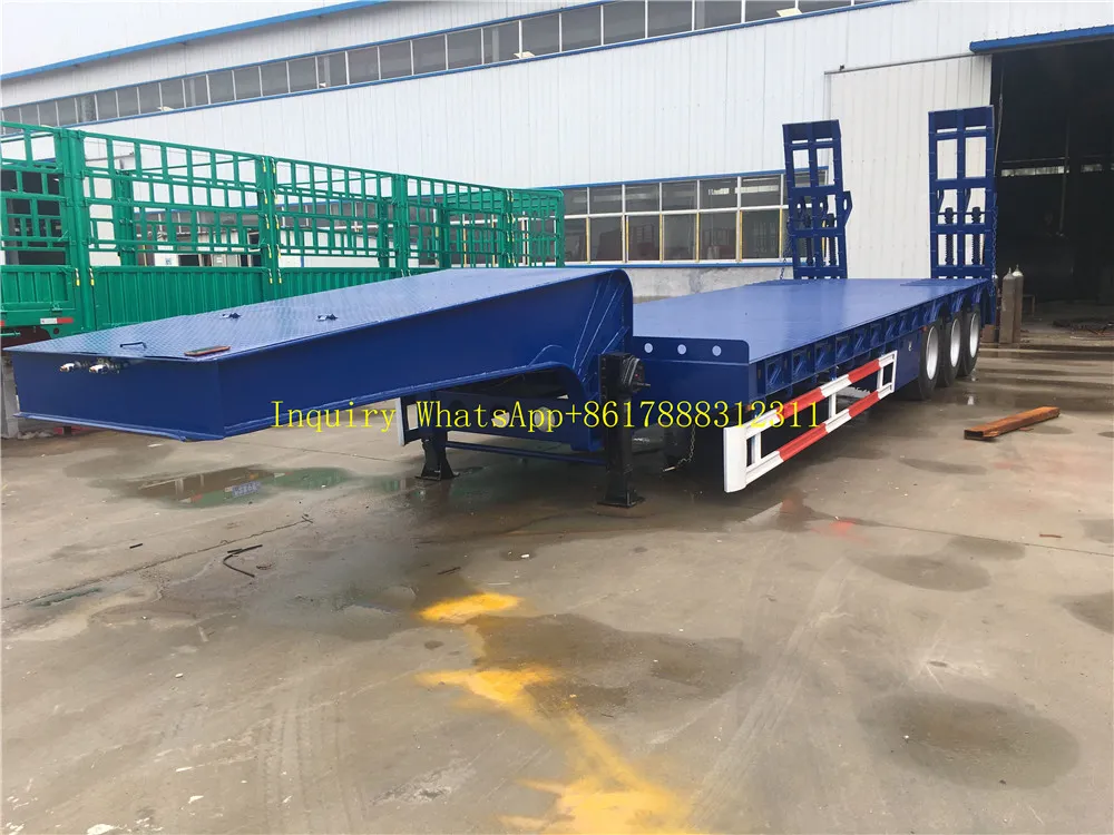 Semi Low Deck Gooseneck Trailer 2 3 4 Axles Lowbed Low Loader Trailers